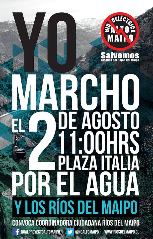 No Alto Maipo llama a nueva marcha este 02 de agosto