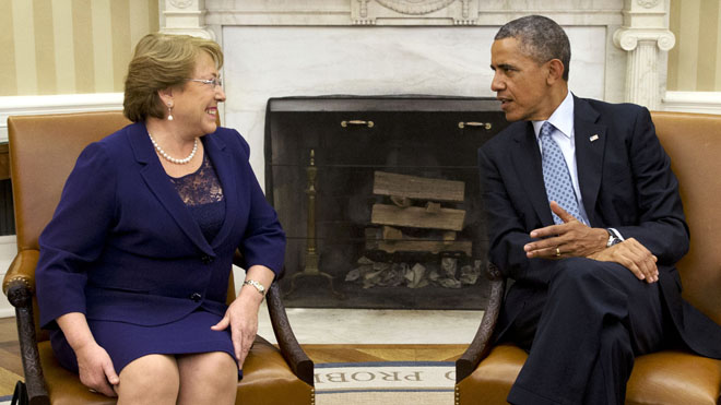 Bachelet se reúne con Obama para acelerar negociación por el TPP
