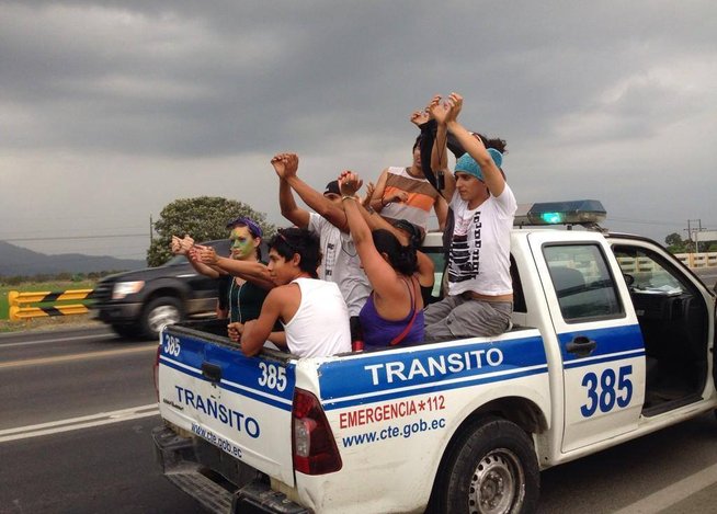 Retienen a ‘Caravana Climática’ que iba a Cumbre de los Pueblos en Lima
