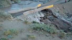 Socavón en puente del Cajón enfrenta a vecinos con Alto Maipo