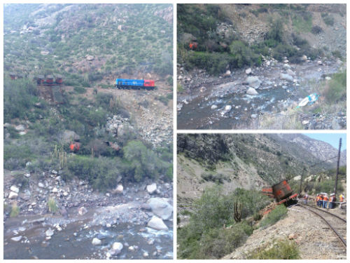 Temen contaminación en Río Aconcagua por descarrilamiento de tren de Codelco