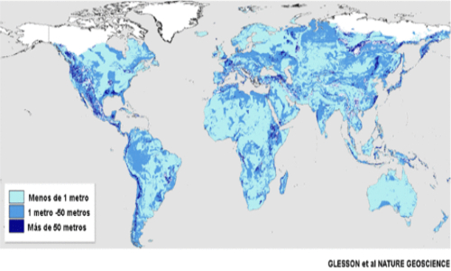 El primer mapamundi del agua escondida bajo tierra