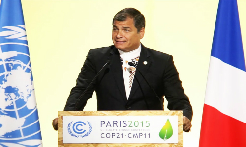 Correa propone crear corte internacional de justicia ambiental