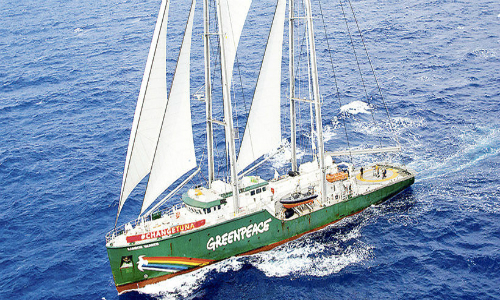 Velero de Greenpeace recibe visitantes gratis en Valparaiso