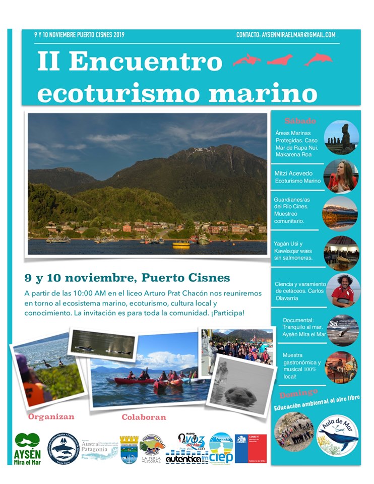 PUERTO CISNES SERÁ LA SEDE DEL “II ENCUENTRO DE ECOTURISMO MARINO” DONDE LAS COMUNIDADES COSTERAS ANALIZARÁN OPORTUNIDADES PARA LA CONSERVACIÓN Y EL DESARROLLO LOCAL