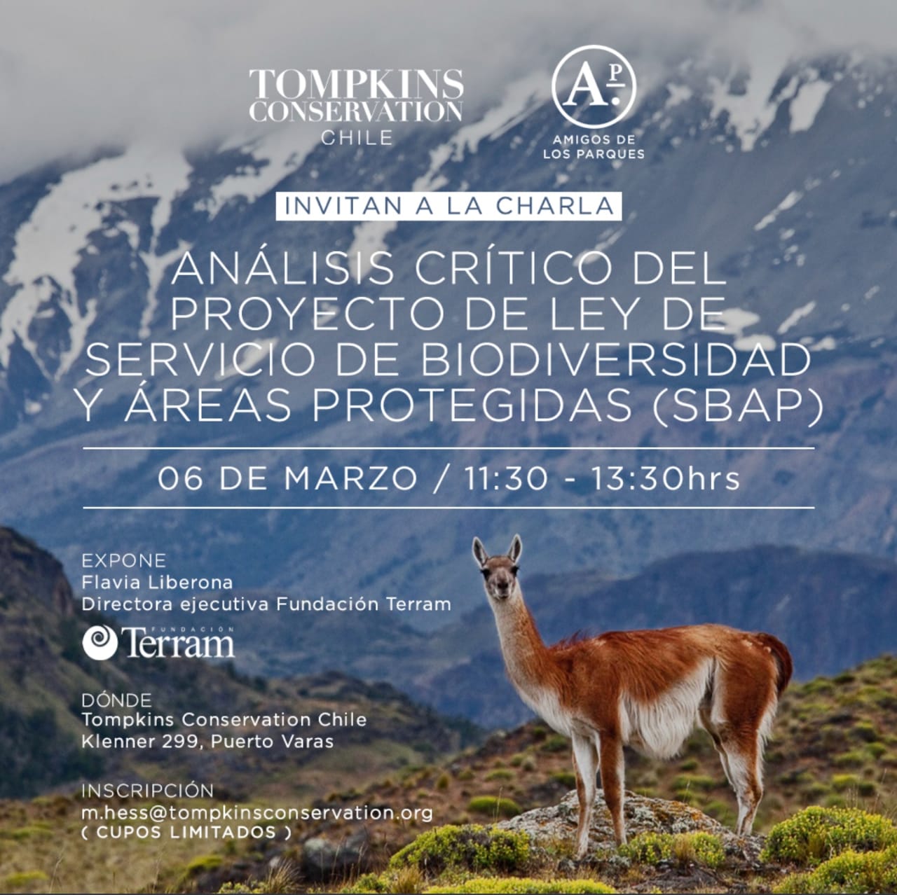 Charla: Análisis crítico del Proyecto de Ley de Servicio de Biodiversidad y Áreas Protegidas (SBAP)