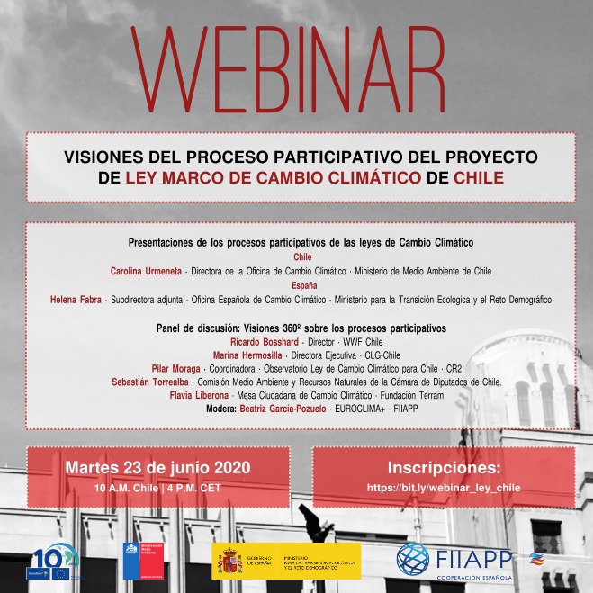 Webinar “Visiones del proceso participativo del proyecto de ley marco de Cambio Climático de Chile”