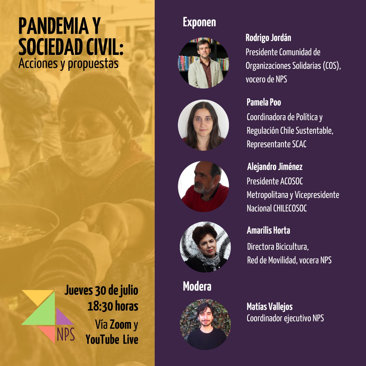 Webinar Nuevo Pacto Social: “Pandemia y Sociedad Civil: acciones y propuestas”