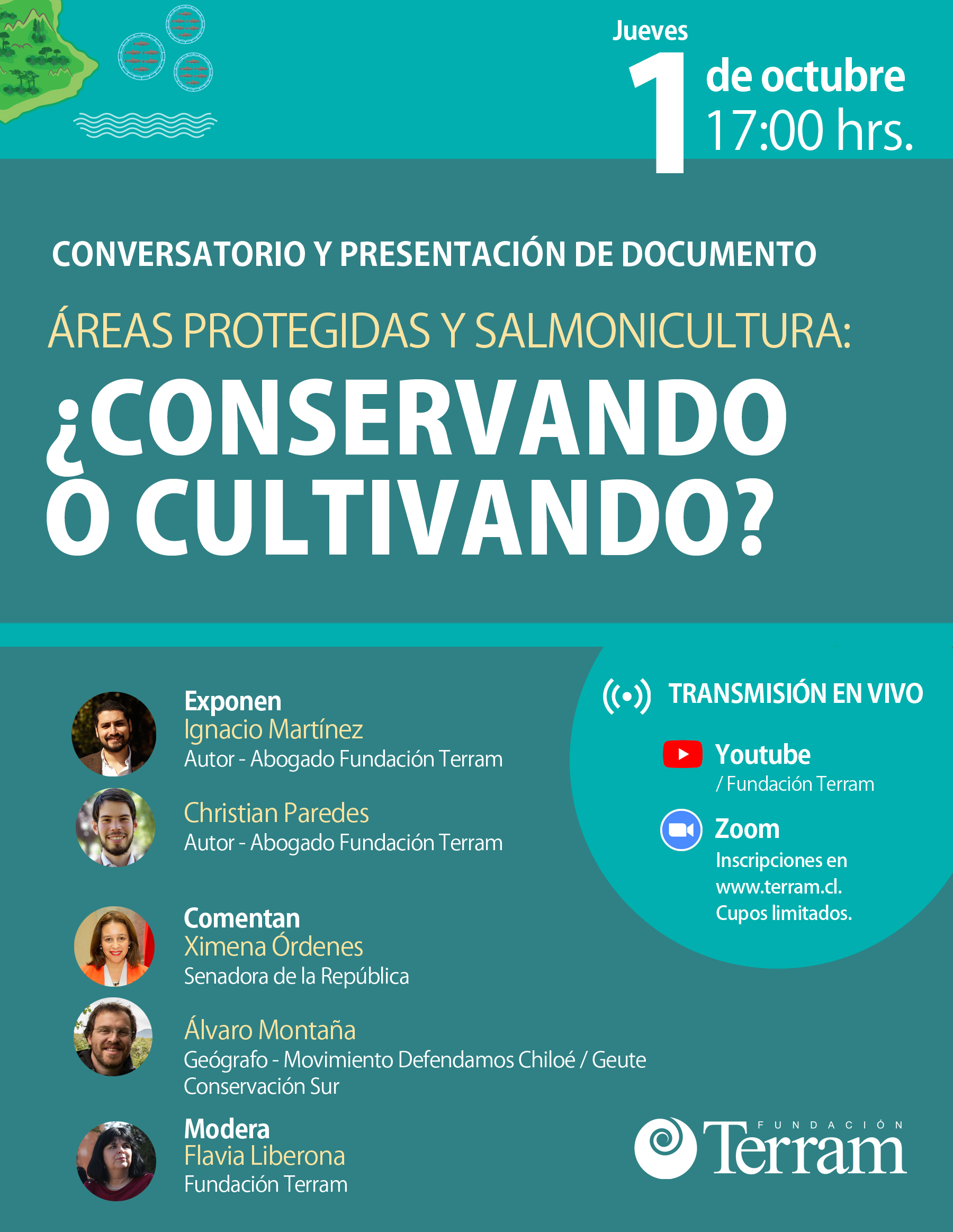 Conversatorio “Áreas protegidas y salmonicultura: ¿Conservando o cultivando?”