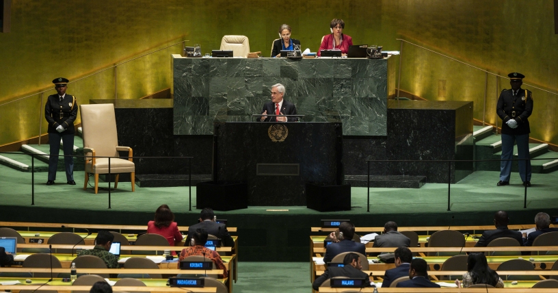 Piñera pide “enfrentar la amenaza del cambio climático” y promover una migración “segura y regular” en discurso ante la ONU