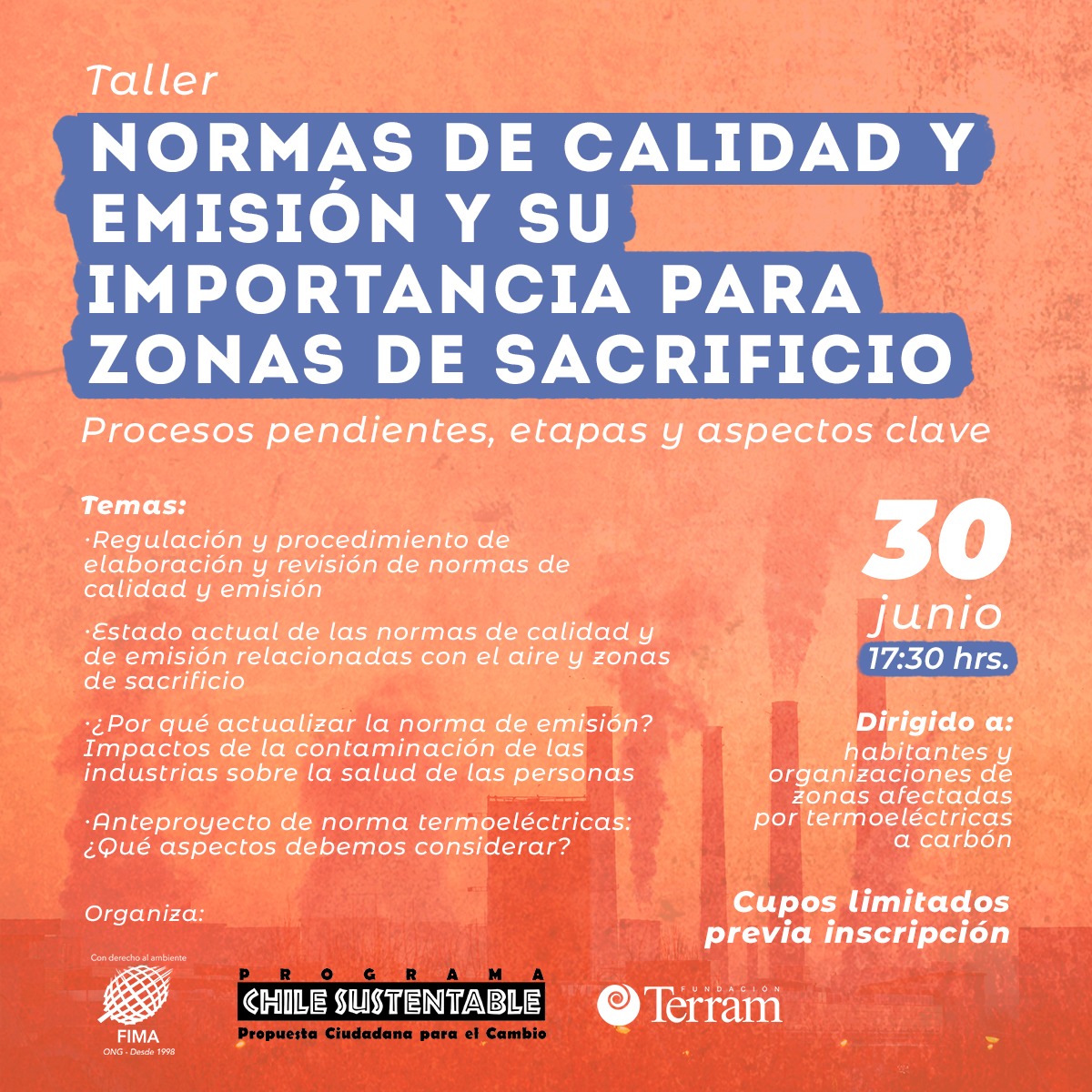 Taller “Normas de calidad de emisión y su importancia para zonas de sacrificio”