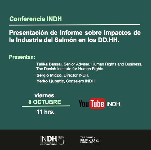 Presentación de informe sobre Impactos de la Industria del Salmón en los DDHH