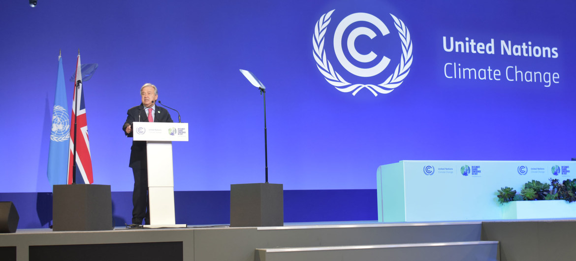 COP26: “Basta de tratar la naturaleza como un retrete”, dice Guterres al inaugurar la COP 26 en Glasgow