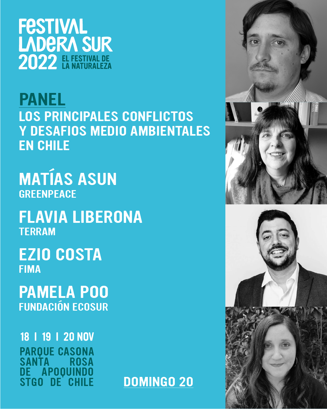 Festival Ladera Sur: Panel “Los principales conflictos y desafíos medio ambientales en Chile”