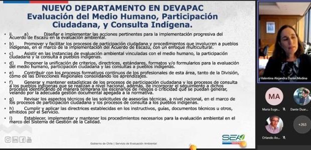 SEA anuncia creación de Departamento de Participación Ciudadana, Consulta Indígena y Evaluación del Medio Humano