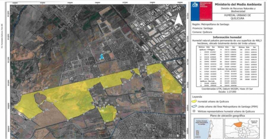 Decisión de recuperar estatus de humedal urbano en Quilicura queda en manos de ministra Maisa Rojas