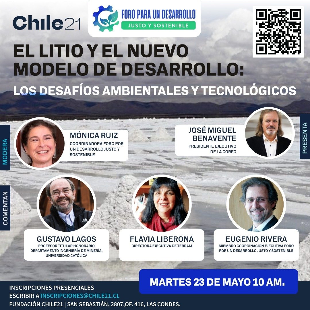 Conversatorio: “El litio y el nuevo modelo de desarrollo: Los desafíos ambientales y tecnológicos”