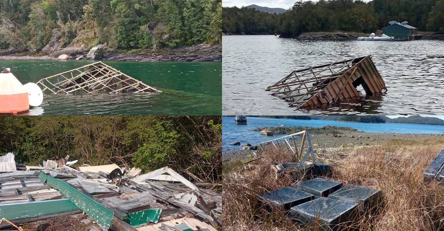 Denuncian basurales salmoneros clandestinos en el área protegida de Las Guaitecas