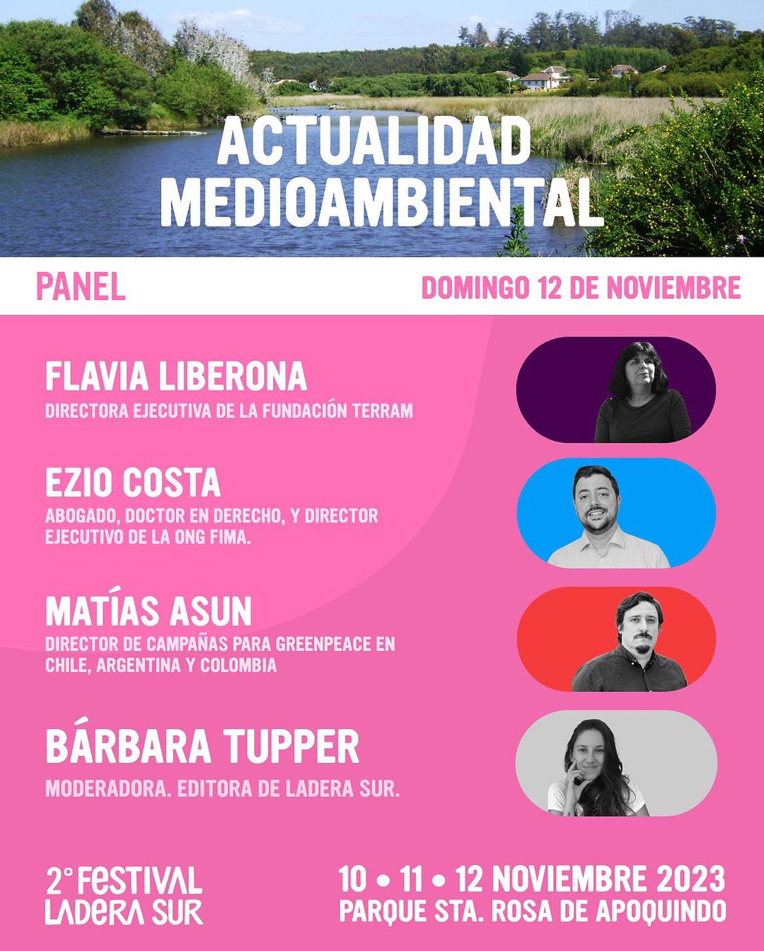 Festival Ladera Sur 2023: Panel de “Actualidad Medioambiental” este domingo 12 de noviembre