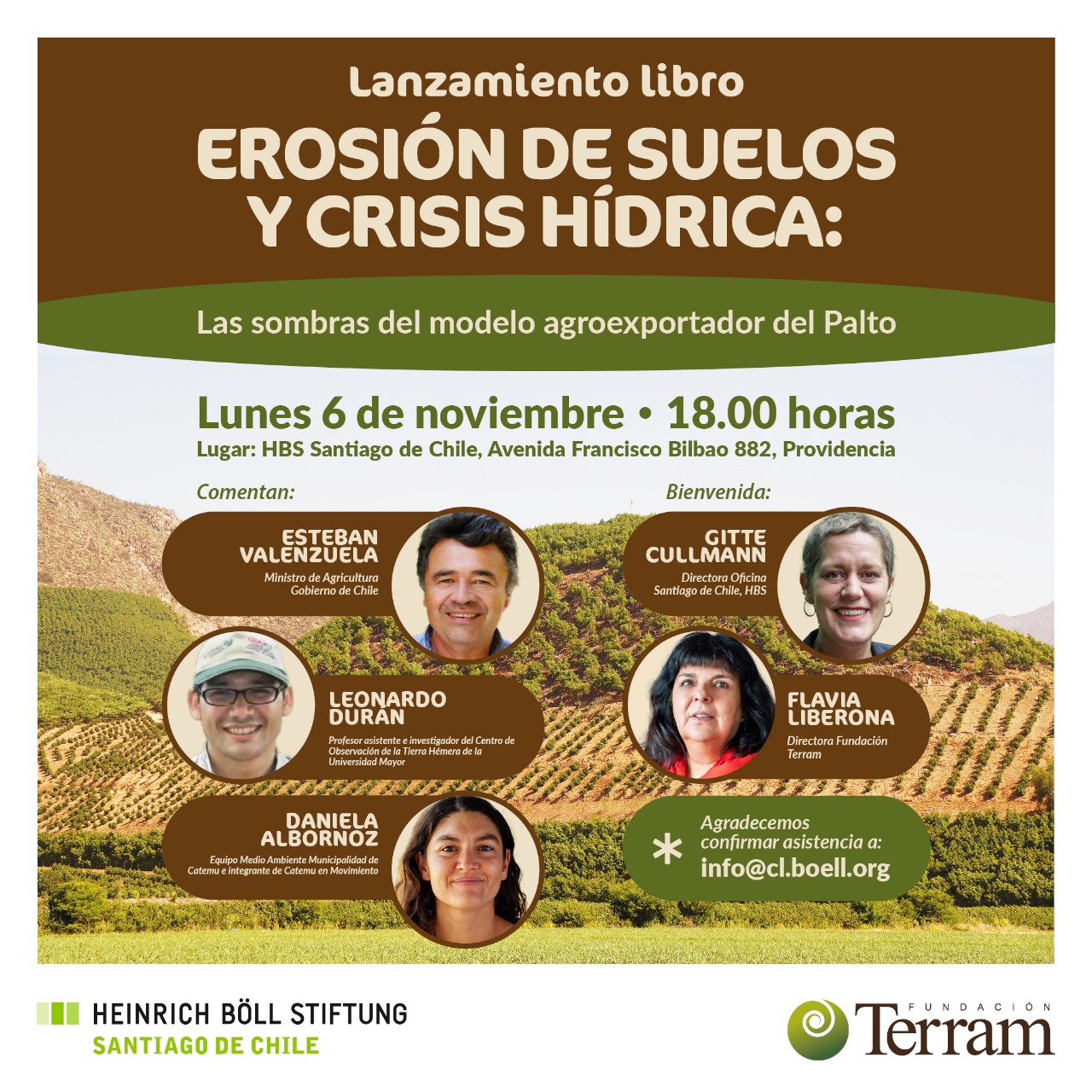 Lanzamiento libro “Erosión de Suelos y Crisis Hídrica: las sombras del modelo agroexportador del palto””