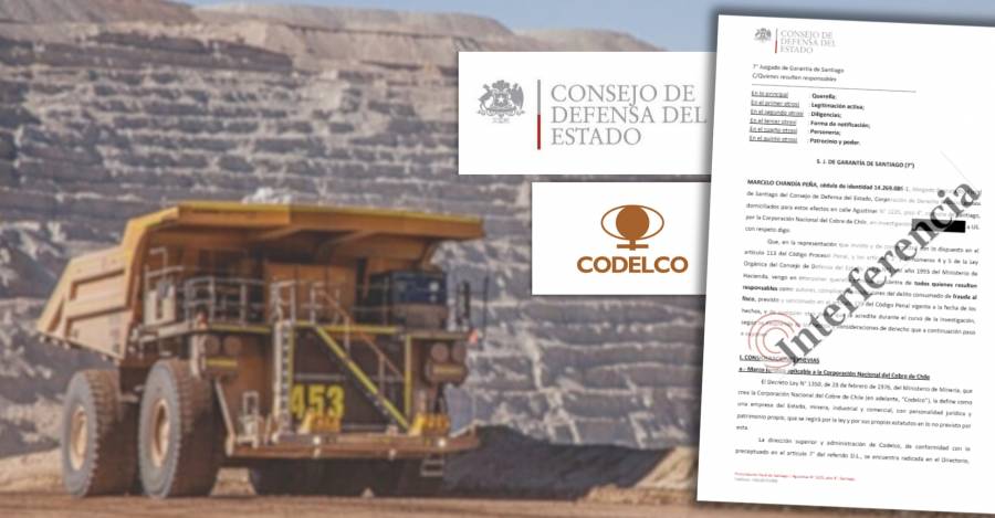 Corrupción en Codelco: CDE se querella por fraude al fisco por más de $12.800 millones y sugiere posible pago de coimas