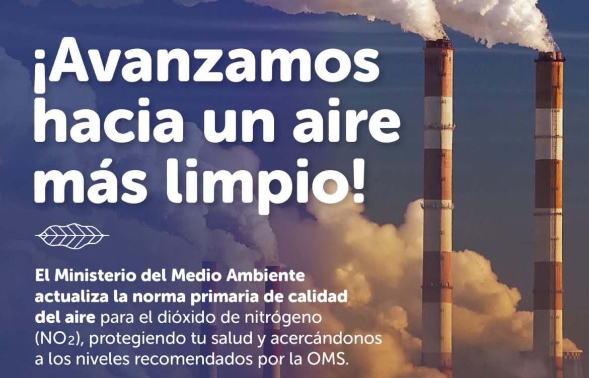 Ministerio del Medio Ambiente publica actualización de norma para dióxido de nitrógeno NO2