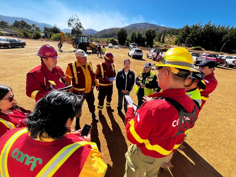 San Javier: entregan reporte de alerta roja por incendio forestal con 1.623 hectáreas afectadas