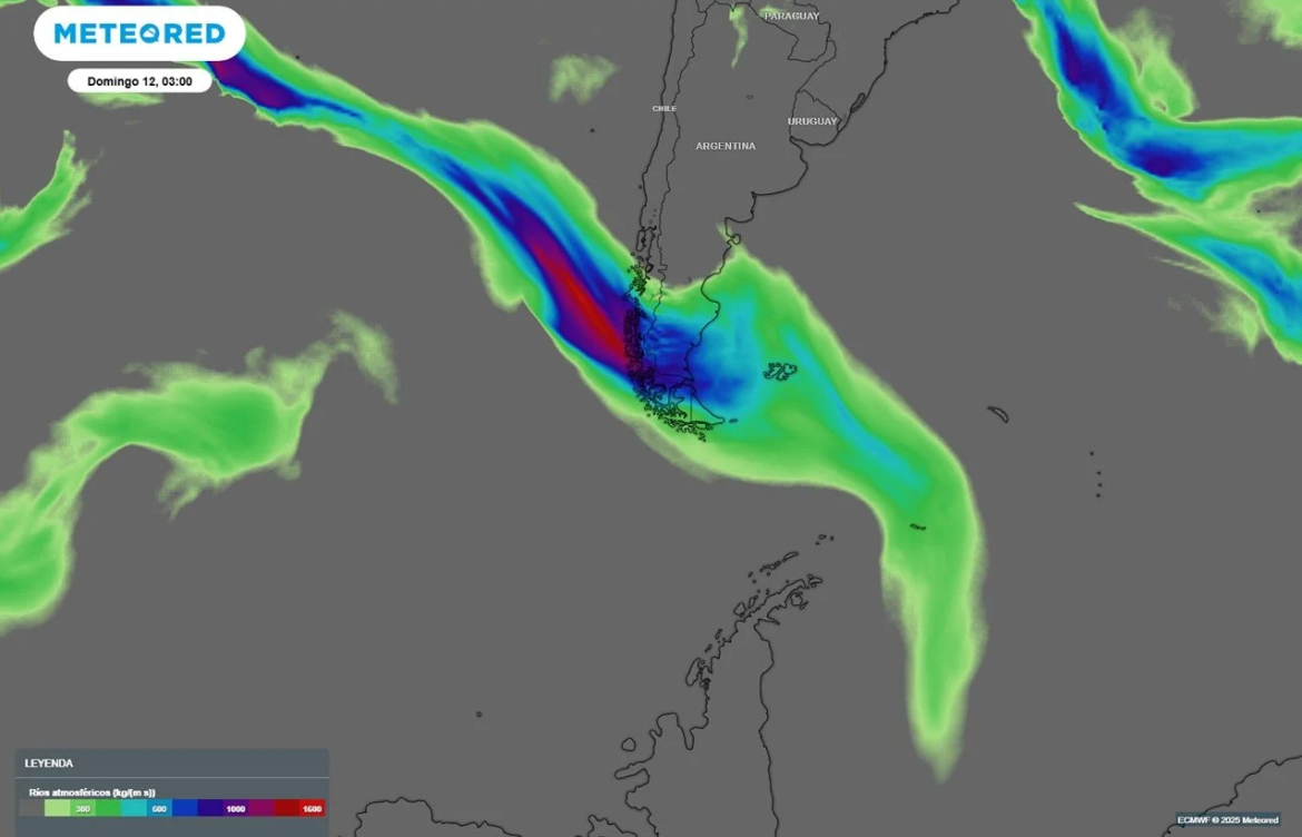 Llega el primer río atmosférico de categoría excepcional del año a Chile: estas serán las regiones afectadas