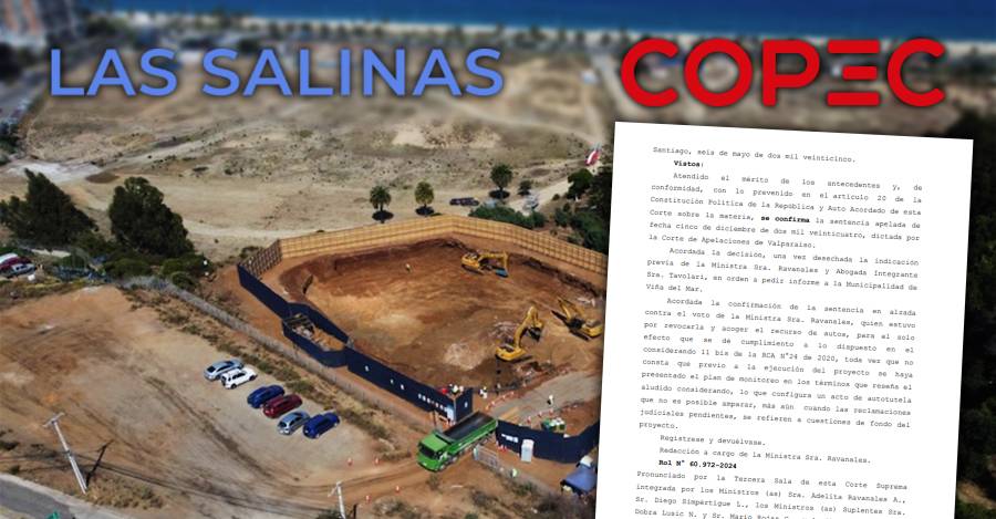 Copec avanza en proyecto inmobiliario en Las Salinas, mientras Corte Suprema falla contra recurso de protección presentado por vecinos