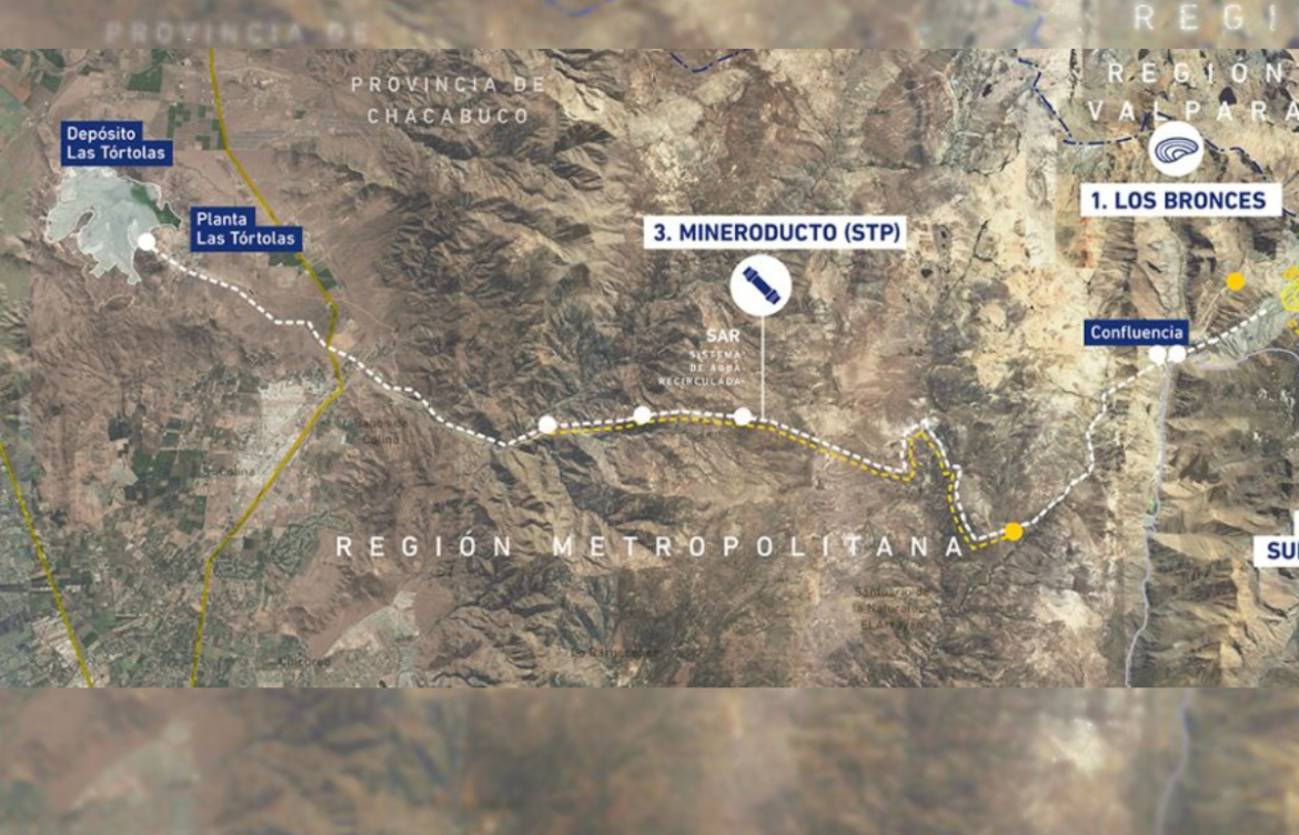 Mover 48 millones de toneladas de residuo tóxico por tubos de Lo Barnechea a Colina: El plan de Anglo American que alarma a vecinos